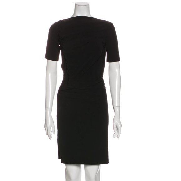 Balenciaga Paris Black Asymmetric Sheath Dress - Size 36 - Picture 1 of 4